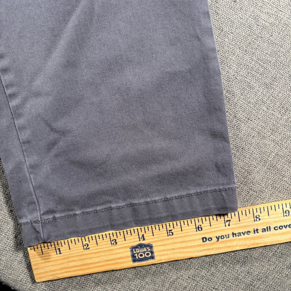 Banana Republic Chino Pants Mens 32x34 Gray Flat Front Cotton Twill Trousers - Picture 7 of 8